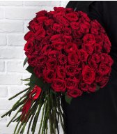 Роза Ред Наоми красная 80 см