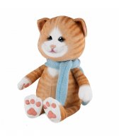 Мягкая Игрушка Кот Рыжик в Шарфе Мягкая Игрушка Кот Рыжик в Шарфе