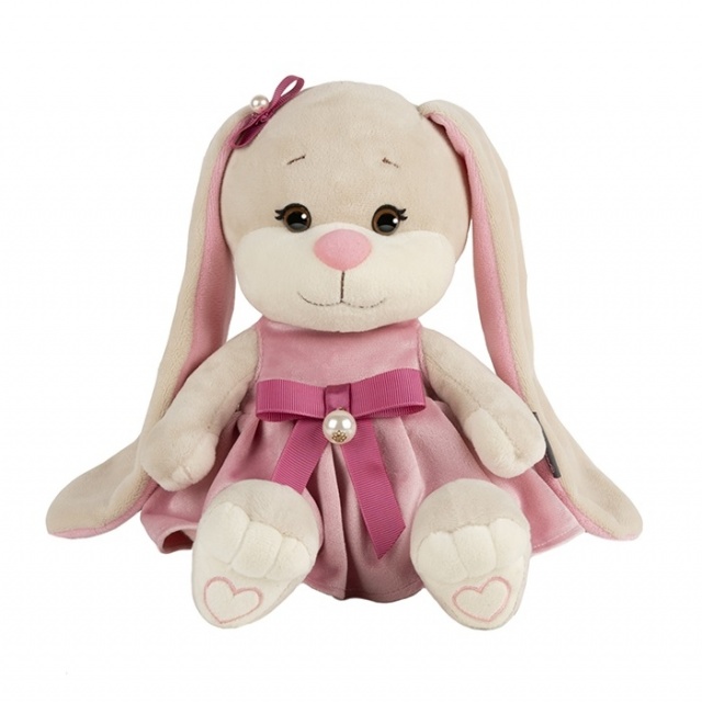 Мягкая Игрушка Зайка в Платьице с Розовым Поясом Мягкая Игрушка Зайка в Платьице с Розовым Поясом