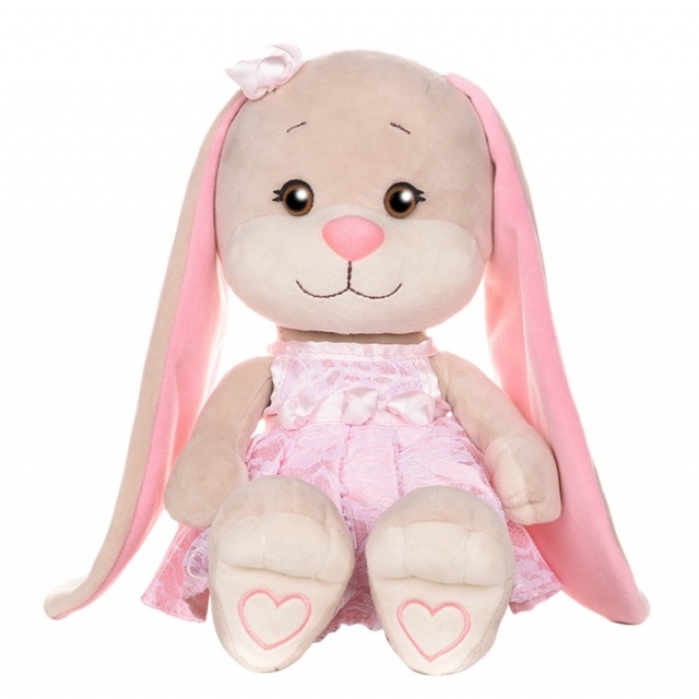 Мягкая Игрушка Зайка в Кружевном Розовом Платье Мягкая Игрушка Зайка в Кружевном Розовом Платье