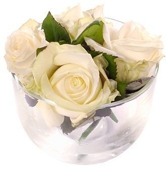 Композиция из Роз «Белый шар»