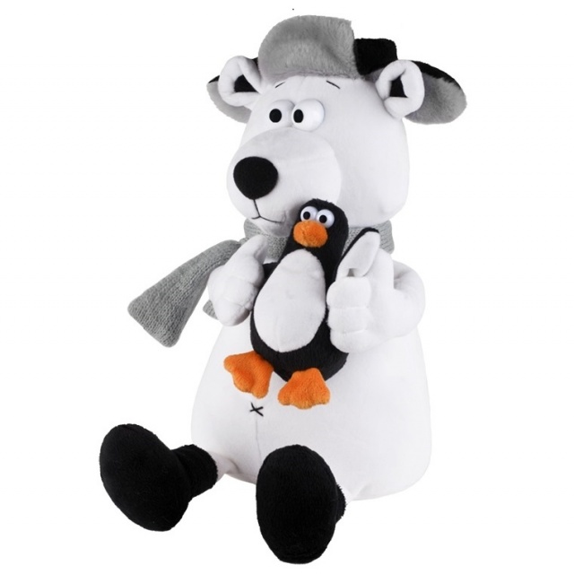 Мягкая Игрушка Полярный Медведь и Пингвин Мягкая Игрушка Полярный Медведь и Пингвин