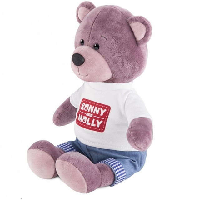 Мягкая Игрушка Мишка Ронни в Футболке с Логотипом Мягкая Игрушка Мишка Ронни в Футболке с Логотипом