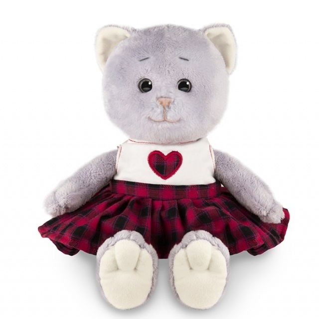 Мягкая Игрушка Мышель в Клетчатой Юбке Мягкая Игрушка Мышель в Клетчатой Юбке