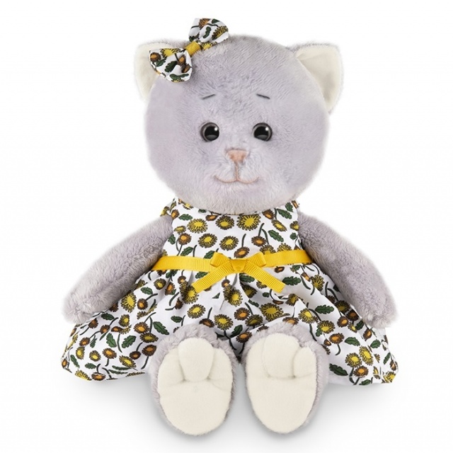 Мягкая Игрушка Мышель в Летнем Платье с Цветным Принтом Мягкая Игрушка Мышель в Летнем Платье с Цветным Принтом