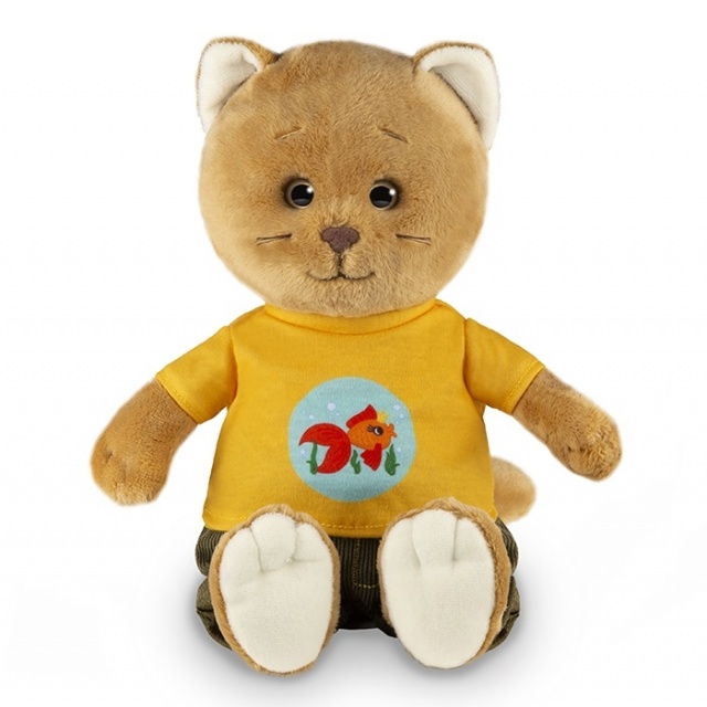 Мягкая Игрушка Колбаскин в Желтой Футболке и Вельветовых Штанах