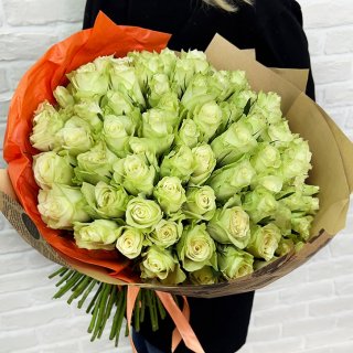 Букет белых кенийских роз «Прекрасной»