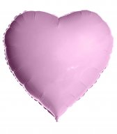 Воздушный шар Сердце матовый розовый