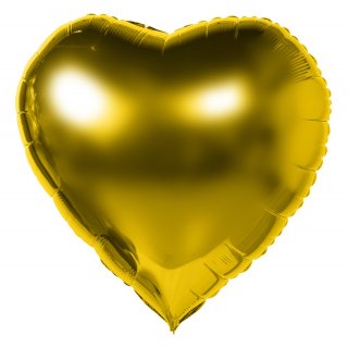 Воздушный шар Сердце золотой