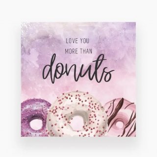 Мини-открытка «Love you more than donuts»