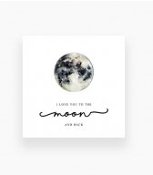 Мини-открытка «I love you to the moon and back»