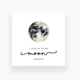 Мини-открытка «I love you to the moon and back»