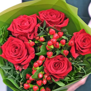 Букет красных Роз «Красная Шапочка»