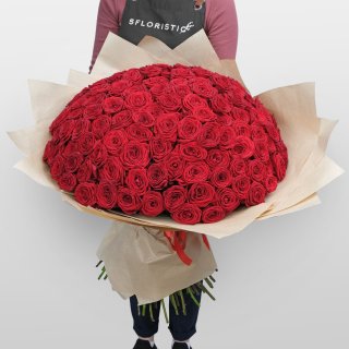 Букет из красных Роз 125 шт 80 см «Авиэтта»