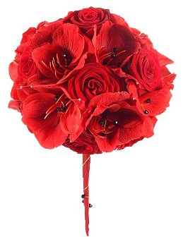 Композиция из Роз и Амариллиса «Амурчик»