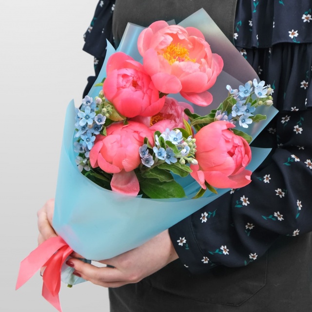 Букет из Пиона и Окcипеталума «Коралловый Риф» Букет из Пиона и Окcипеталума «Коралловый Риф»