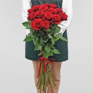 Букет их красных Роз 15 шт 100 см «Идеальная любовь»