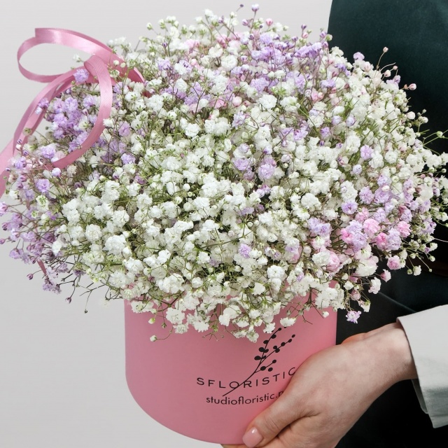 Композиция из Гипсофилы 9 шт «Уэнсдей»