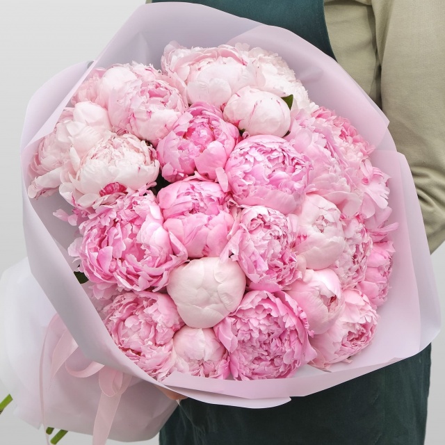 Букет из 25 Пионов «Вкус Любви»