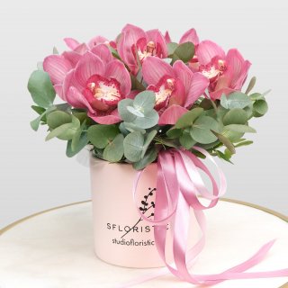 Композиция розовых орхидей «Дюймовочка»