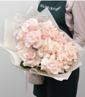 Букет розовых Роз «»Милая кудряшка»