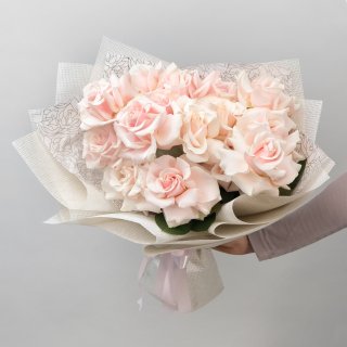 Букет розовых Роз «Милая кудряшка»