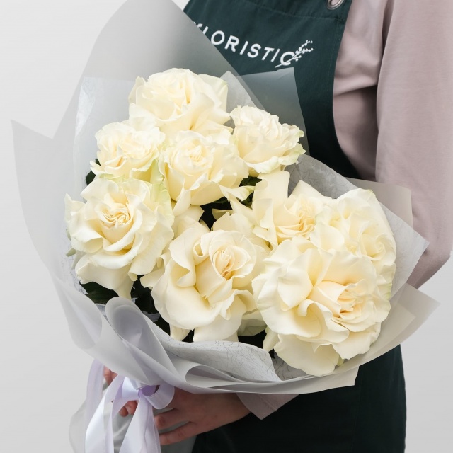 Букет белых Роз «Мира»