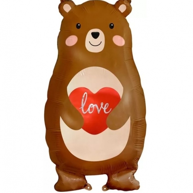 Шар Фигура Мишка с сердцем