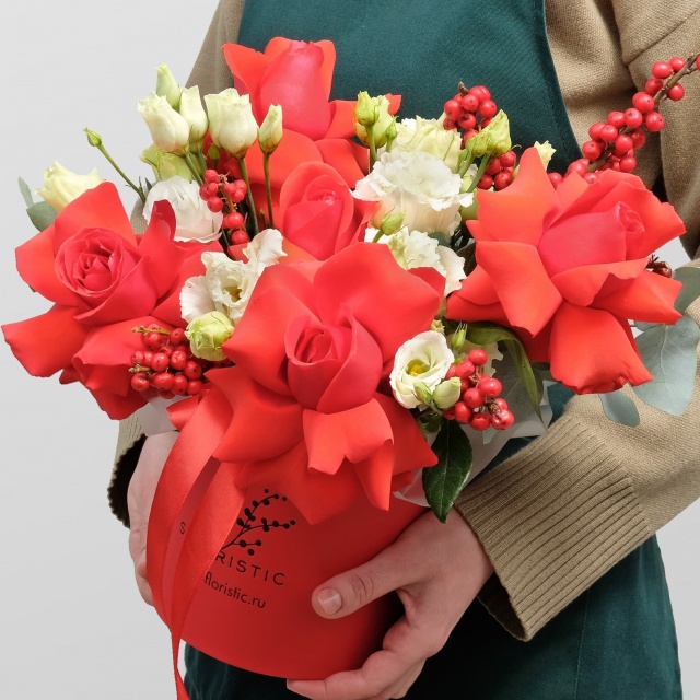 Композиция из Роз и Эустомы «Амалия» Композиция из Роз и Эустомы «Амалия»