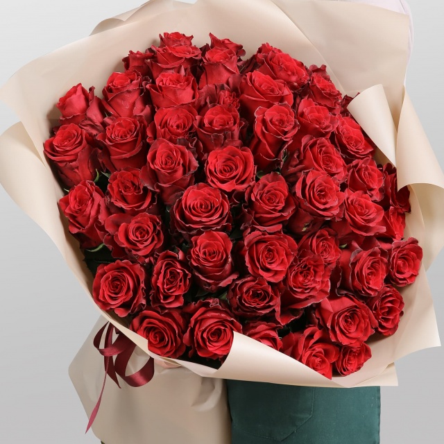Букет из 51 Роз Эквадор «Пылкое сердце»