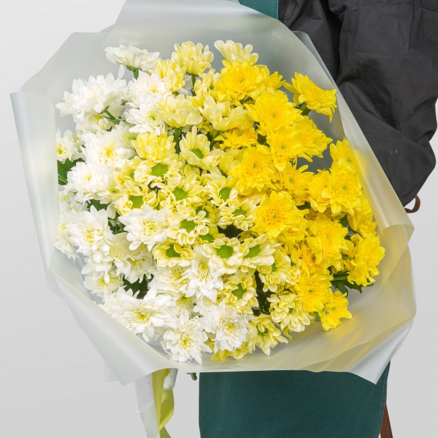 Букет из кустовых Хризантем «Ароматы счастья»