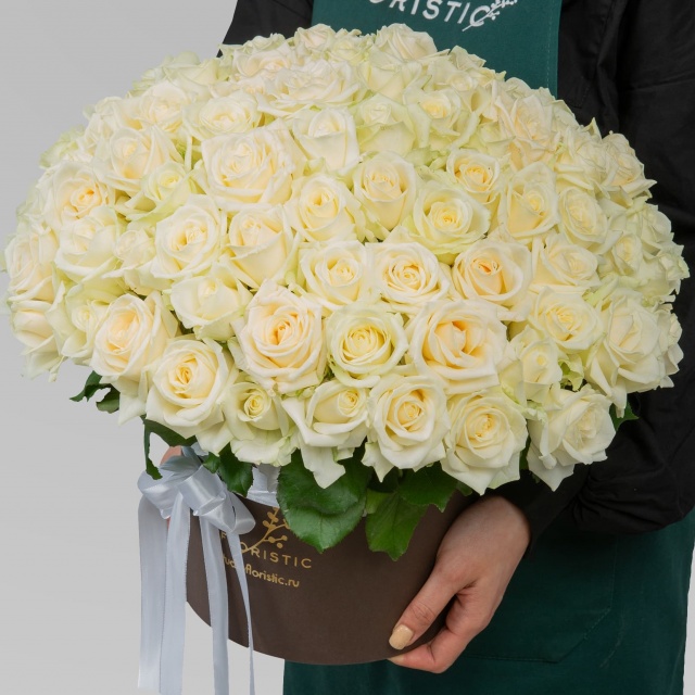 Композиция из Роз Россия 101 шт в шляпной коробке «Вдохновение весны» Композиция из Роз Россия 101 шт в шляпной коробке «Вдохновение весны»