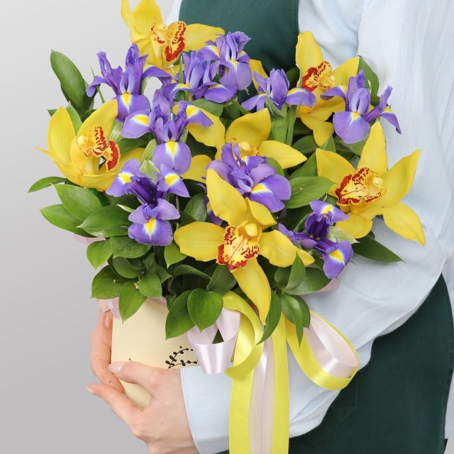 Композиция из Орхидей и Ирисов «Радуга чувств» Композиция из Орхидей и Ирисов «Радуга чувств»