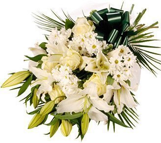 Белые лилии похоронный