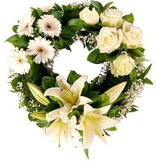 Траурный венок из Лилий и Роз «Светлая печаль»