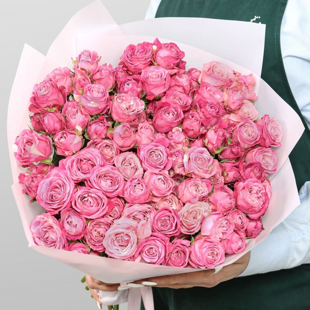 Букет Пионовидных Роз «Грезы фламинго»