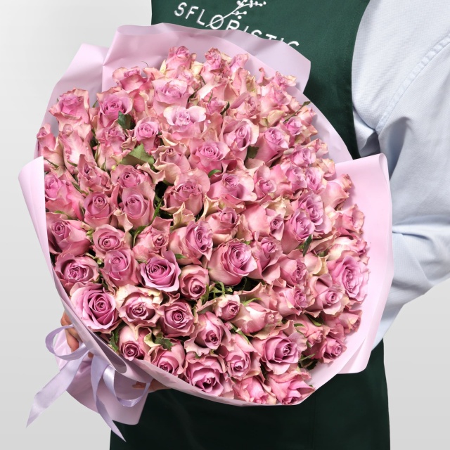 Букет Роз Кения 75 шт «Цвет Тишины»