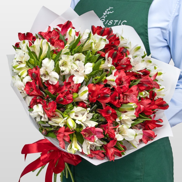 Букет Альстромерий «Клубничный Йогурт»