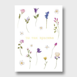 Открытка с цветами «Ты так красива»