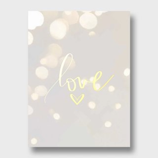 Открытка с бликами «Love»