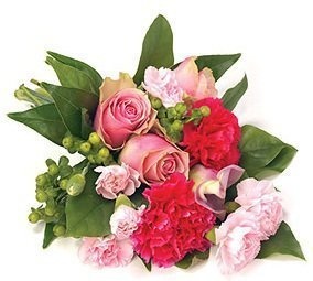 Траурный букет из Роз, Гвоздик и Гиперикума «Воспоминание в цветах»