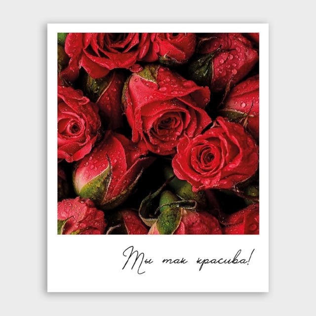 Открытка-фотокарточка «Ты так красива!» Открытка-фотокарточка «Ты так красива!»