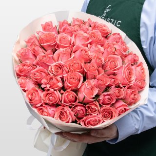 Букет Роз Кения 60 см 51 шт «Индийское Лето»