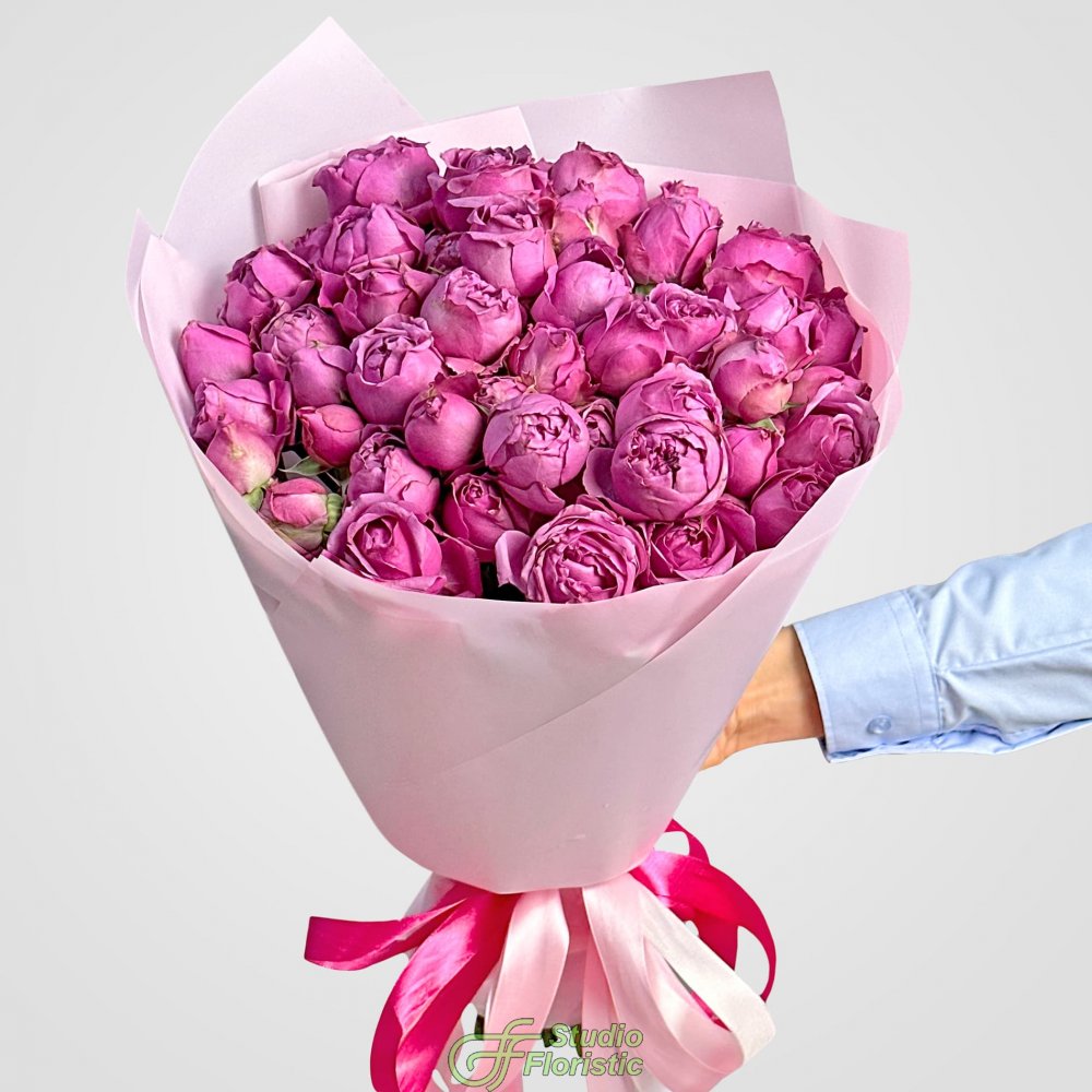 Букет из Кустовых Пионовидных Роз Мисти Баблс 25 шт «Волшебный сад» Букет из Кустовых Пионовидных Роз Мисти Баблс 25 шт «Волшебный сад»