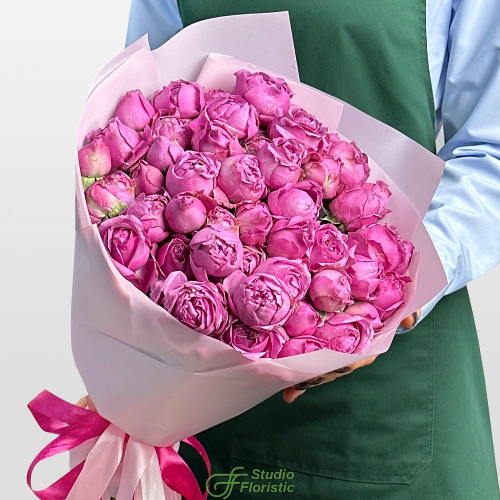 Букет из Кустовых Пионовидных Роз Мисти Баблс 25 шт «Волшебный сад» Букет из Кустовых Пионовидных Роз Мисти Баблс 25 шт «Волшебный сад»