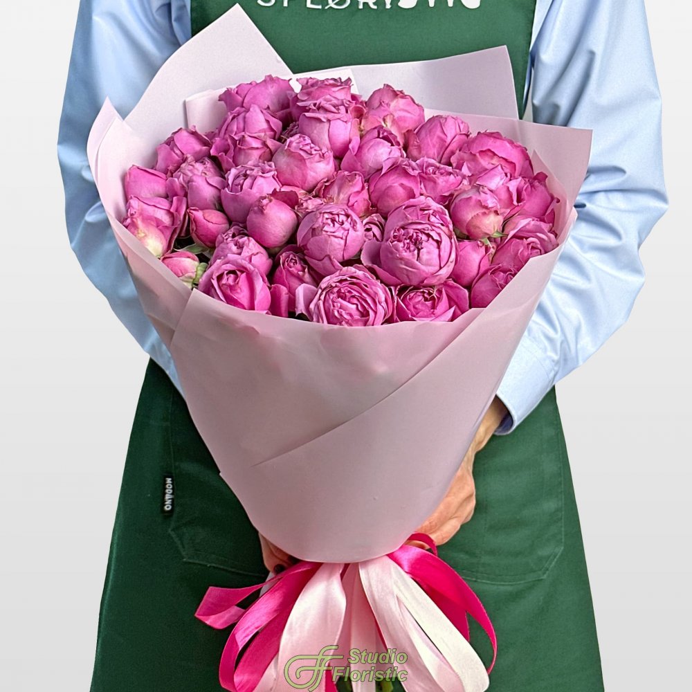 Букет из Кустовых Пионовидных Роз Мисти Баблс 25 шт «Волшебный сад» Букет из Кустовых Пионовидных Роз Мисти Баблс 25 шт «Волшебный сад»