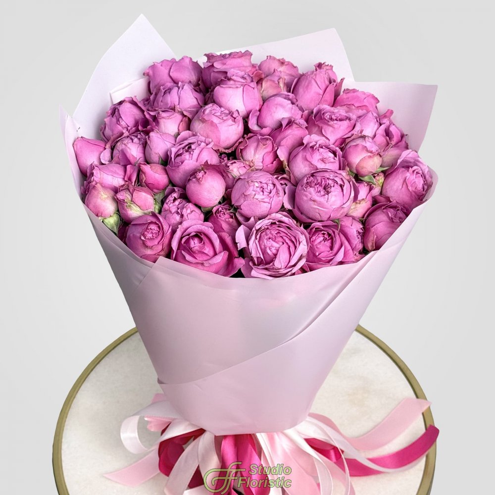 Букет из Кустовых Пионовидных Роз Мисти Баблс 25 шт «Волшебный сад» Букет из Кустовых Пионовидных Роз Мисти Баблс 25 шт «Волшебный сад»