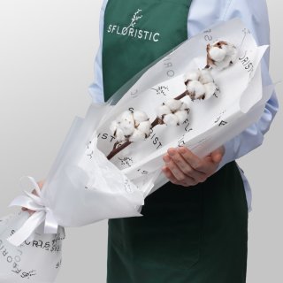 Букет из ветки Хлопка «Мягкое Прикосновение»