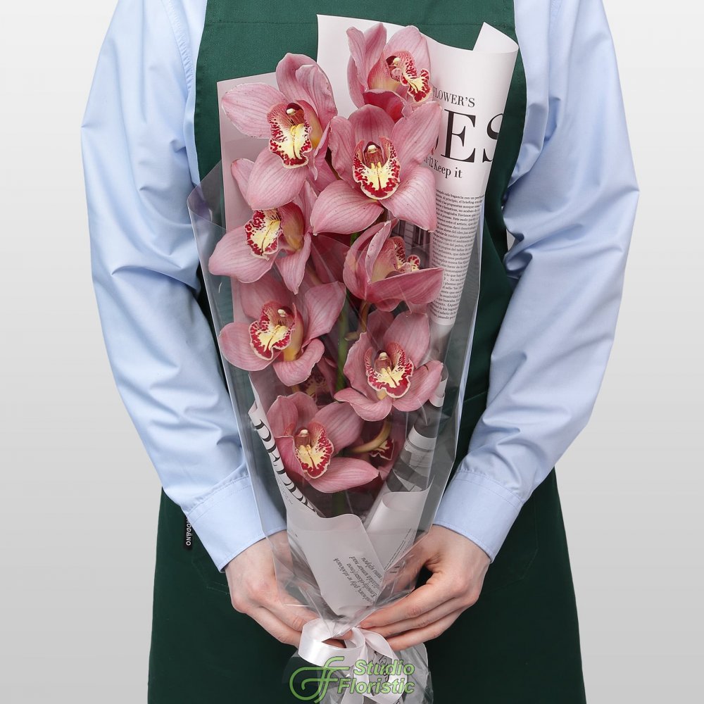 Букет из ветки Розовой Орхидеи «Восточная Загадка» Букет из ветки Розовой Орхидеи «Восточная Загадка»