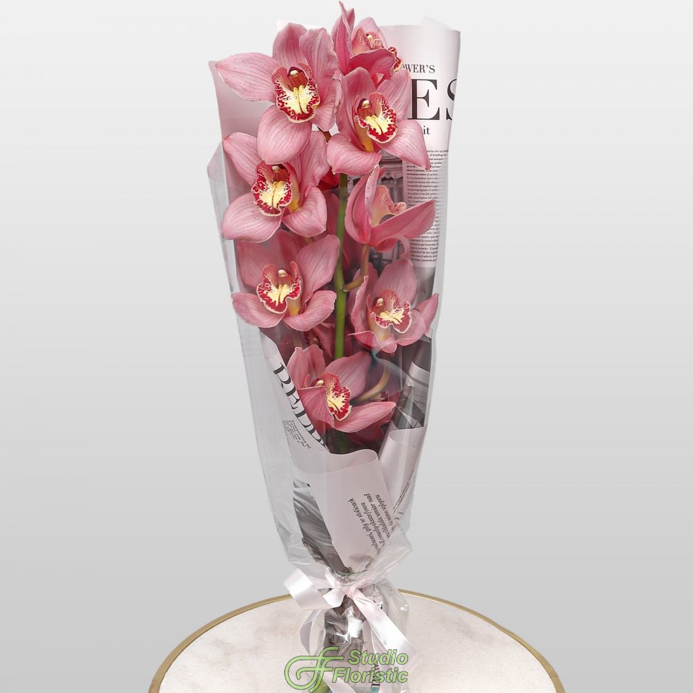 Букет из ветки Розовой Орхидеи «Восточная Загадка» Букет из ветки Розовой Орхидеи «Восточная Загадка»